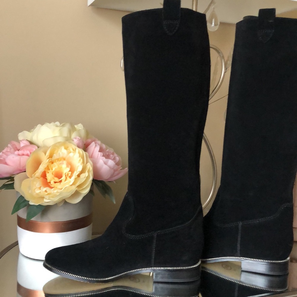 MICHAEL Michael Kors Bayview Riding Black Suede Boots - Picture 3 of 15